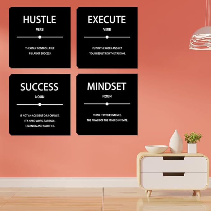 Motivational Canvas Wall Art Inspirational Wall Art Office Wall Decor Positive Quotes Canvas Wall Art Print Motivation Poster Painting Picture Framed Artwork for Home Office Work Dorm Living Room