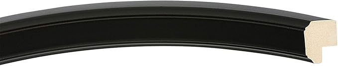 OVALCREST Oval Beveled Wall Mirror for Home Decor - Toronto Style - Matte Black - 18" x 14"