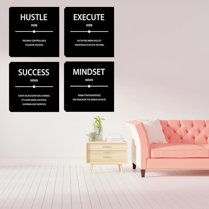 Motivational Canvas Wall Art Inspirational Wall Art Office Wall Decor Positive Quotes Canvas Wall Art Print Motivation Poster Painting Picture Framed Artwork for Home Office Work Dorm Living Room