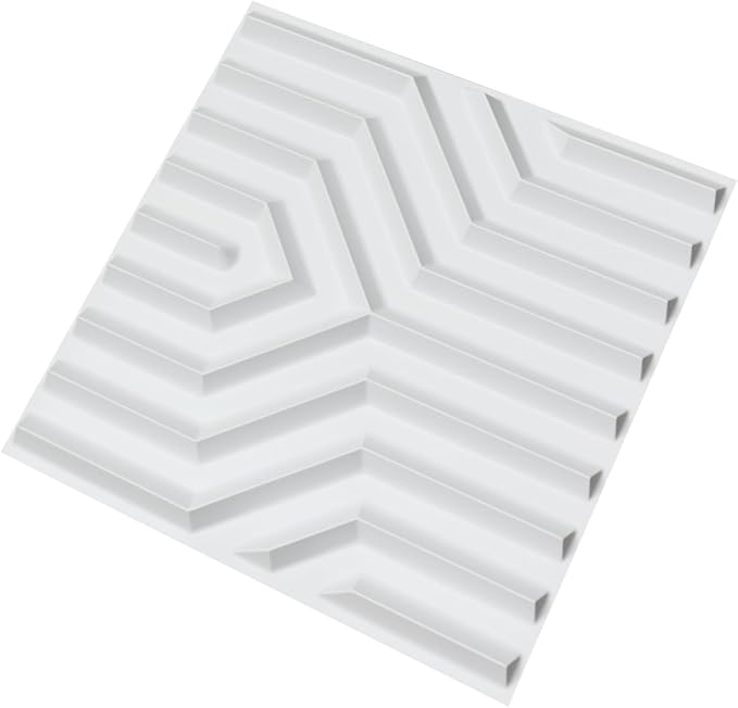 Art3d Decorative 3D Wall Panel, 32 Sq.FT PVC Interior Wall Decor for Living Room, Bedroom, Lobby, Office, Shopping Mall, White