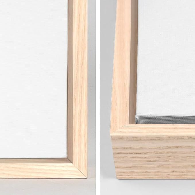 CANVAS ON DEMAND Evening in Paris Natural Wood Float Framed Canvas Wall Art Print by Marilyn Hageman, Traditional, Home Decor, Street Scene Artwork, Nature Artwork, 12" x18in