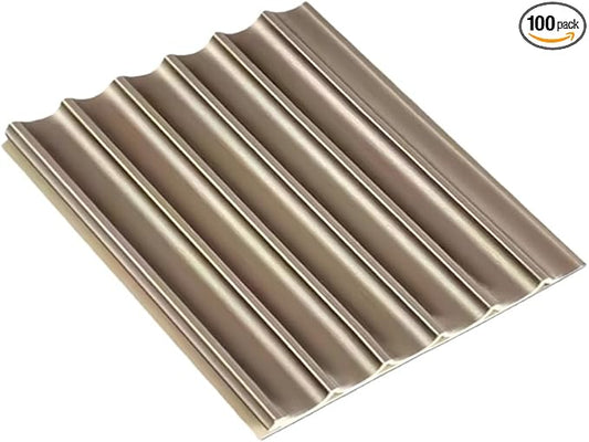 4PCS 3D Acoustic Slat Wall Panels Circle Design Fluted Textured Panel for Interior Wall Decor 118"x6" (Graphite)