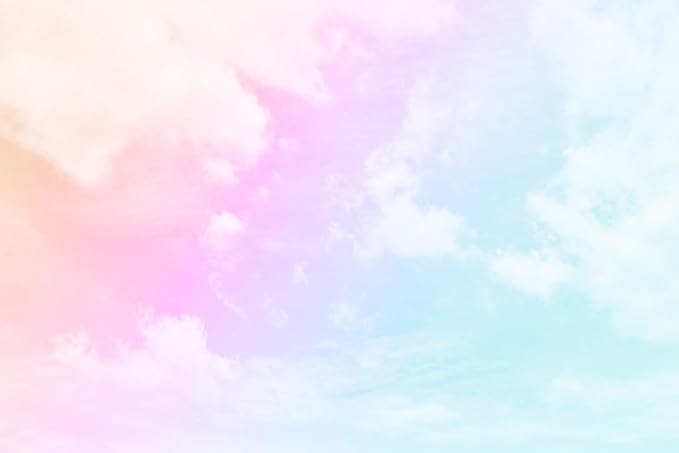 Colorful Clouds in The Sky Wall Mural, for Children's Room Background Wallpaper, TV Background Wall Stickers(Non-self-Adhesive)