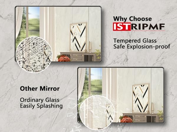 72x36 Inch Black Mirror for Bathroom,Black Metal Frame Vanity Mirror for Wall,Large Rounded Corner Rectangle Matte Black Mirror,Tempered Glass,Anti-Rust (Horizontal/Vertical)