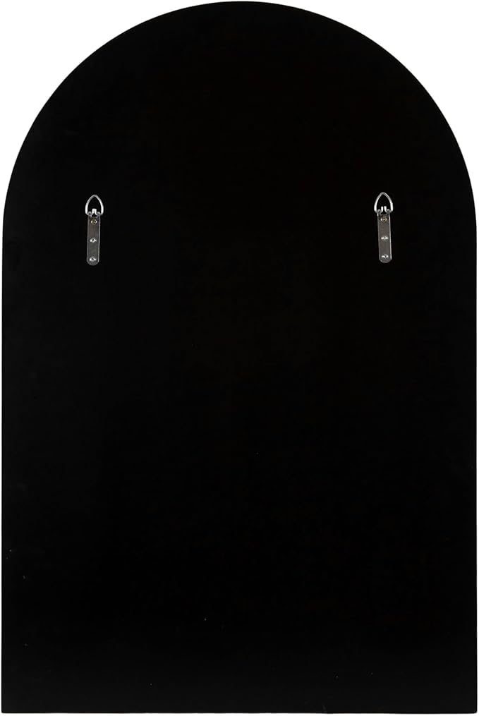 Kate and Laurel Acastis Traditional Ornate Textured Arch Mirror, 24 x 36, Gold, Vintage Arched Wall Mirror for Use as Vanity Bathroom Mirror or Fireplace Mantel Mirror