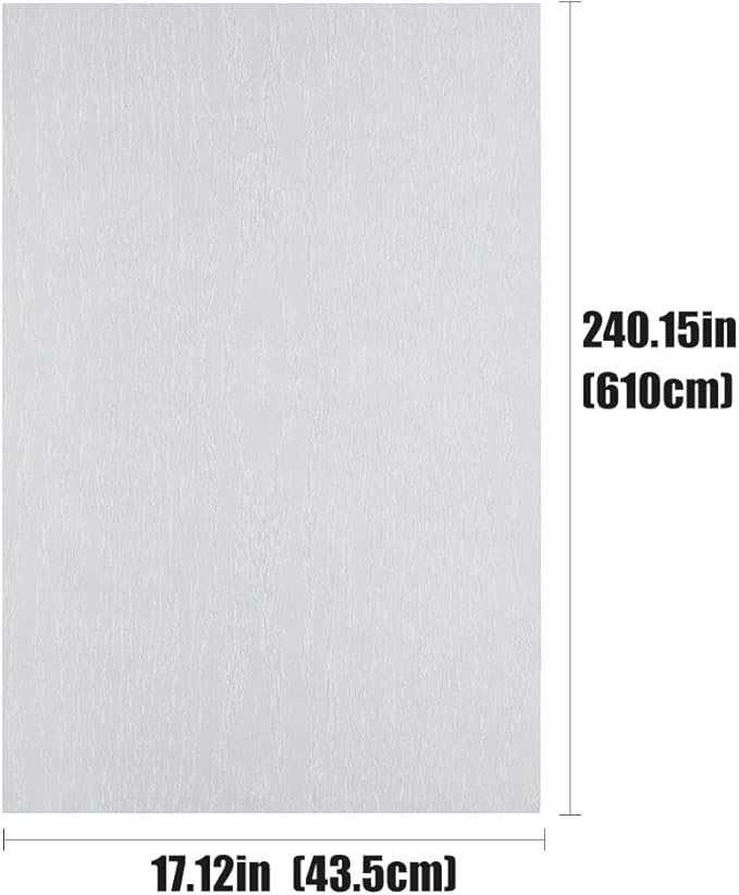 Arthome Peel and Stick Wallpaper - White Wood Contact Paper - White Wallpaper - Self-Adhesive, Removable and Waterproof for Cabinet, Countertop (17"x240")