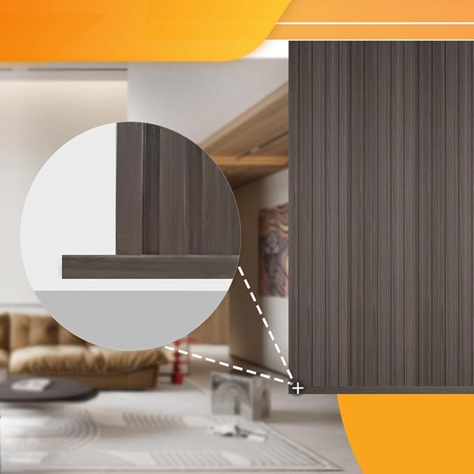 OUZUGIE 8-Pack 57 Inches, WPC Slat Wall Panel Trim,Corner Guard for Low Grille (Walnut)