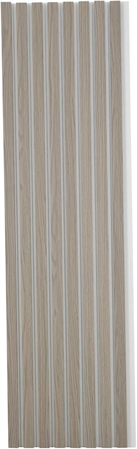 94" x 12.6" 3D Acoustic Slat Wood Wall Panels | Modern Sound-Dampening & Eco-Friendly Design (2-Piece Set) (Sandstone Oak)
