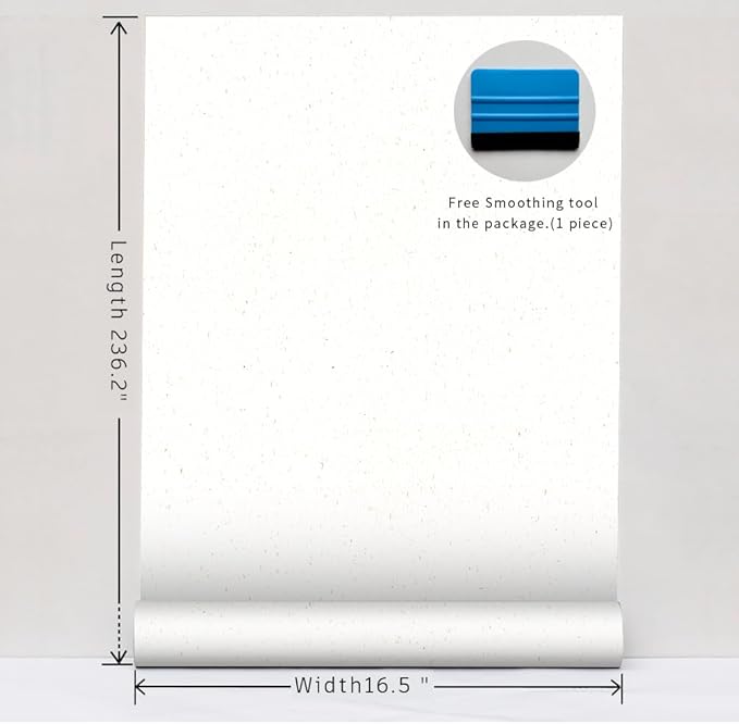 Matte White Grasscloth Textured Wallpaper Natural&Neutral&Handmade Style Thick Peel and Stick Removable for Bedroom,Office,Cabinet(16.5”x236.2”) (Leaves&Petals) M15