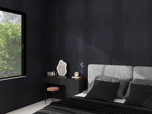 KASARO 3D Panels for Interior Wall Decor, Faux Stone PU Wall Panels, Decorative Textured Flowstone Wall Covering Panels, 47.24" x 23.62" Waterproof, Bedroom Hotel Office Shop, Black, 3 Pack