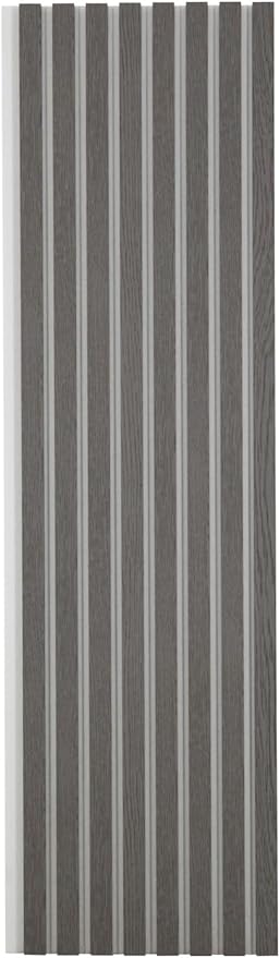 94" x 12.6" 3D Acoustic Slat Wood Wall Panels | Modern Sound-Dampening & Eco-Friendly Design (2-Piece Set) (Silverwood Gray)