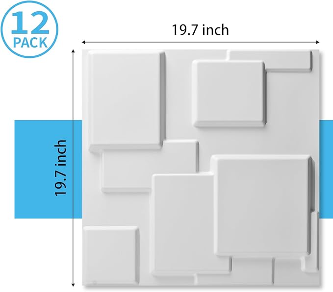 Art3d White PVC 3D Wall Panels - 32 Sq.FT of Stylish Wall Decor for Home & Commercial Spaces