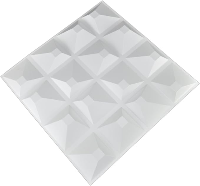 Art3d Decorative 3D Wall Panel, 32 Sq.FT PVC Interior Wall Decor for Living Room, Bedroom, Lobby, Office, Shopping Mall, White