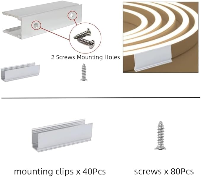 32.8ft RGB Neon Rope Light with Remote - Dimmable Waterproof LED Strip Lights for Indoor & Outdoor, Premium Expandable Lighting to Create Vibrant Atmosphere in Bedroom, KTV, Bar Decor - ETL Certified