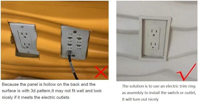 Art3d 19.7" x 19.7" (Pack Of 12) Wall Panel Rectangle, White