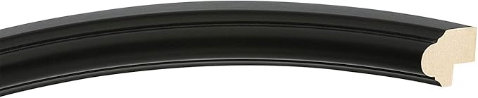 OVALCREST Oval Beveled Wall Mirror for Home Decor - Saratoga Style - Matte Black - 14x18 Outside Dimensions