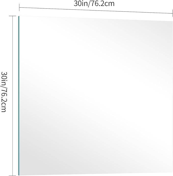 KOCUUY Frameless Mirror, 30"x30" Square Rectangle Bathroom Mirror for Over Sink, Upgraded Shatterproof Unframed Design for Bedroom, Living Room, Entryway