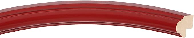 OVALCREST Oval Beveled Wall Mirror for Home Decor - Saratoga Style - Holiday Red - 18x22 Outside Dimensions