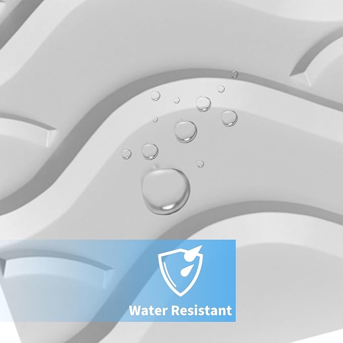 Art3d Decorative 3D Wall Panel, 32 Sq.FT PVC Interior Wall Decor for Living Room, Bedroom, Lobby, Office, Shopping Mall, White