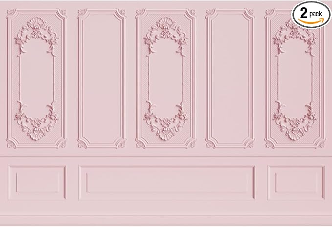 Leyiyi 10x8ft Light Pink Vintage Room Inside Backdrop European Frame Modern House French Castle Cementery Wall Retro Style Photo Background Cowboy Kids Birthday Portrait Studio Props Vinyl Wallpaper