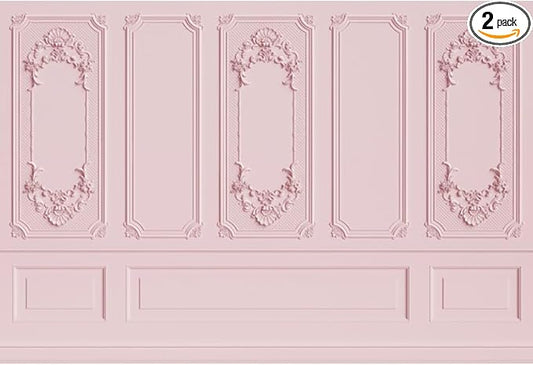 Leyiyi 10x8ft Light Pink Vintage Room Inside Backdrop European Frame Modern House French Castle Cementery Wall Retro Style Photo Background Cowboy Kids Birthday Portrait Studio Props Vinyl Wallpaper