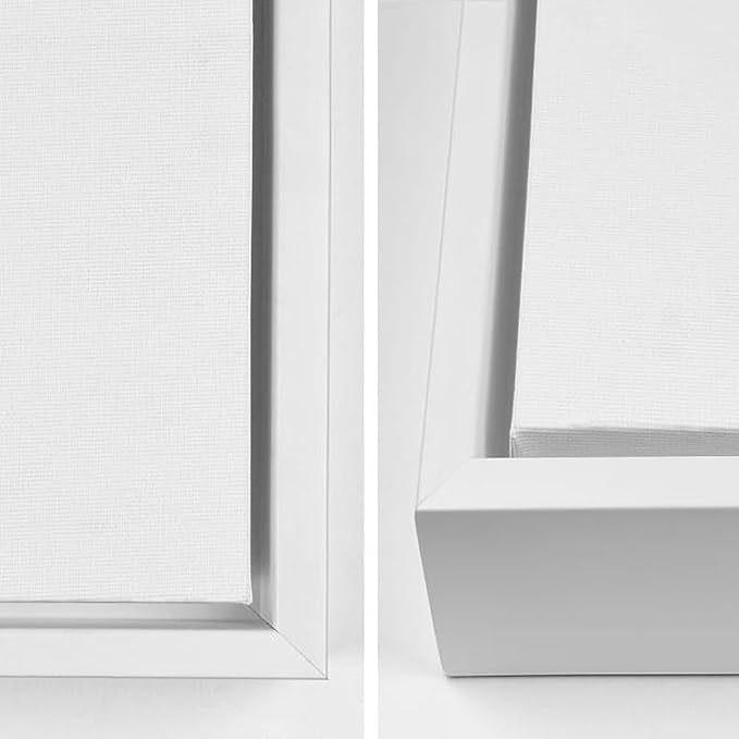 CANVAS ON DEMAND Evening in Paris White Float Framed Canvas Wall Art Print by Marilyn Hageman, Traditional, Home Decor, Street Scene Artwork, Nature Artwork, 32" x48in