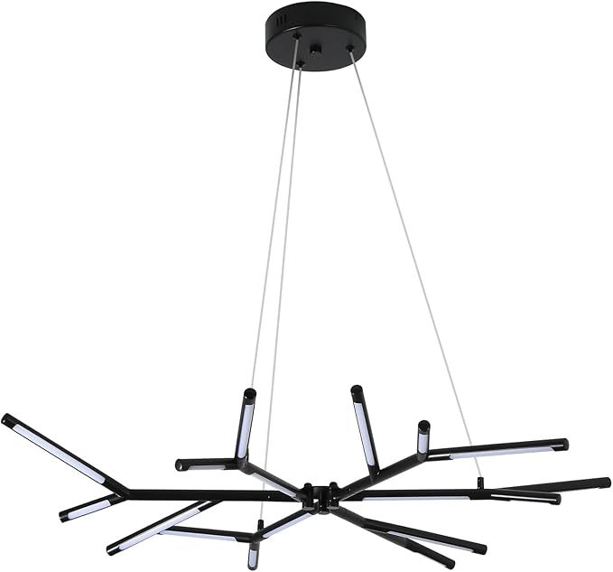 Modern LED Chandeliers Flush Mount Linear Art Deco Chandelier Fixture Sputnik Pendant Light for Dining Room,Staircase,Bedroom,Bathroom,Living Room,Foyer and Kitchen Island Easy to Install lighting