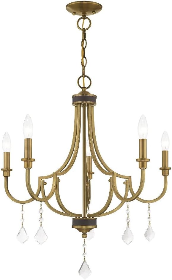 Livex Lighting 5 Lt Antique Brass Chandelier