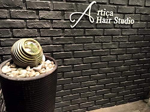 3D Wall Panels Faux Brick Panel for Interior and Exterior Wall Decoration Brick Cladding Pack of 4 Tiles (New London, Black)