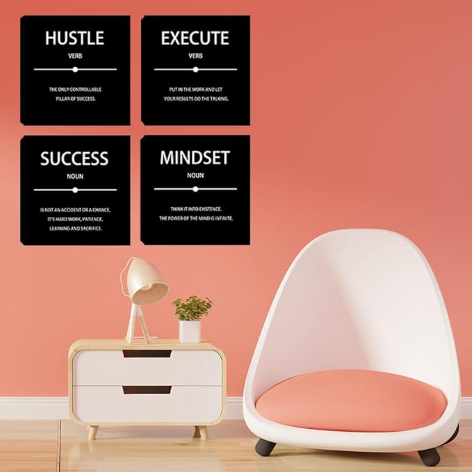 Motivational Canvas Wall Art Inspirational Wall Art Office Wall Decor Positive Quotes Canvas Wall Art Print Motivation Poster Painting Picture Framed Artwork for Home Office Work Dorm Living Room