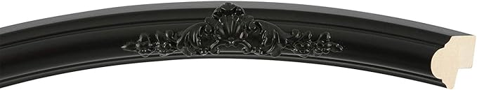 OVALCREST Oval Beveled Wall Mirror for Home Decor - Contessa Style - Matte Black - 22" x 18"