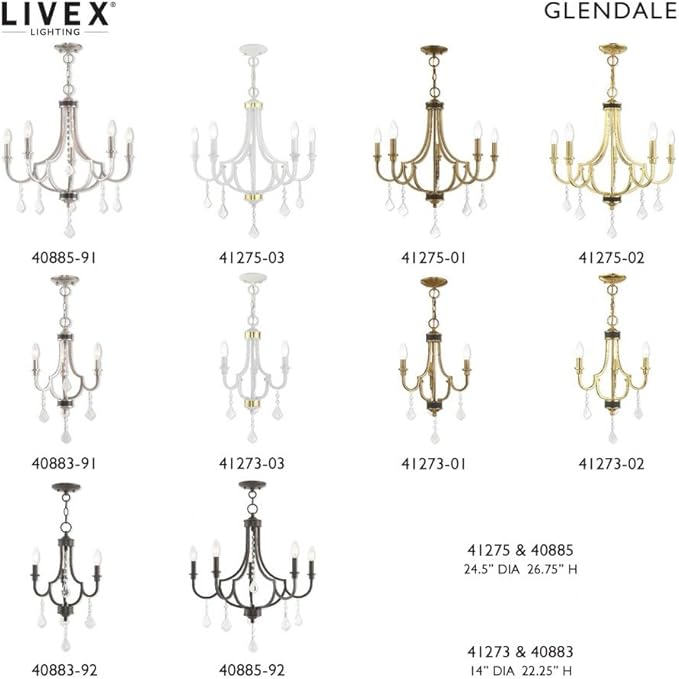 Livex Lighting 5 Lt Antique Brass Chandelier