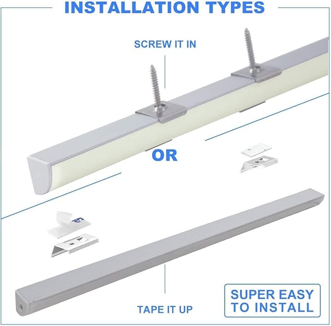 Cefrank V Shape Cabinet Lights, Warm White 4X 12 Inches V-Shape LED Light Bars - 1200lm 12W - Warm White 3000K