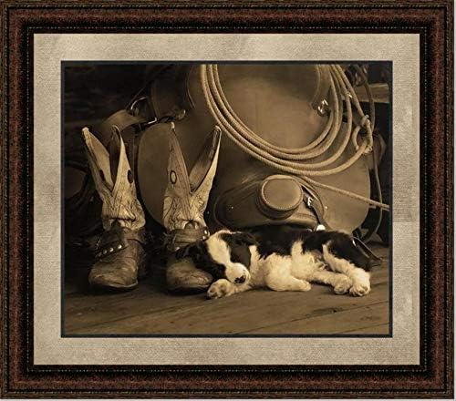 Wall Art Giant | Cowboy Puppy | Framed Western Print | Various Styles