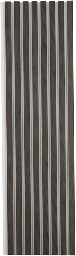 94" x 12.6" 3D Acoustic Slat Wood Wall Panels | Modern Sound-Dampening & Eco-Friendly Design (2-Piece Set) (Mocha Ash)
