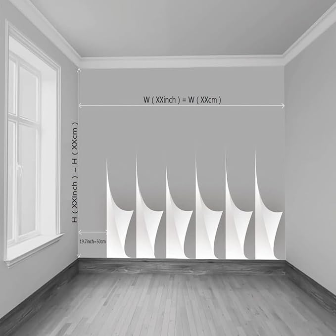 Colorblock Geometry Wall Mural, Color Art Peel and Stick 3D Art Decals Wallpaper Sticker Home Decor for Restaurant Hotels Modern Bedroom Home Decoration,59" W x39.4 H