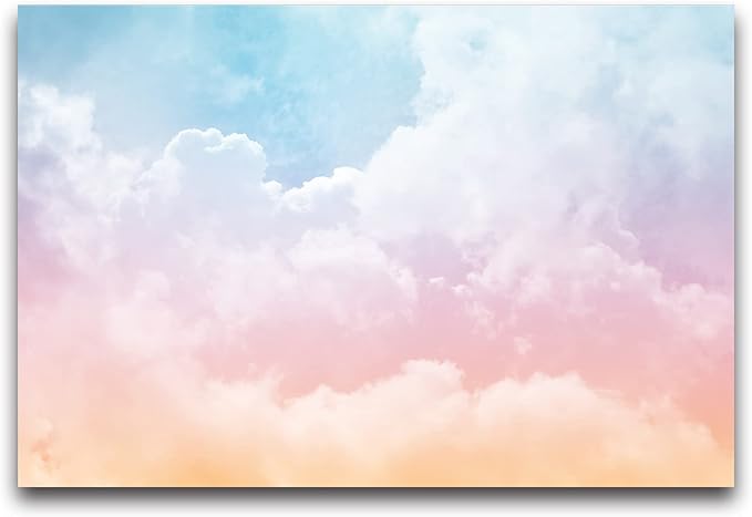 Cliouar-Wall Mural Wallpaper 3D Wallpaper Decorative Powder Cloud Bedroom Living Room Decor 182" x 122" (Not Self-Adhesive)