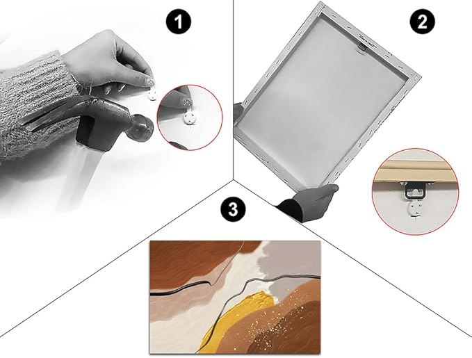 Abstract Wall Art for Living Room Boho Wall Decor Mid Century Modern Prints Pictures Abstract Geometric Painting for Bedroom Orange Minimalist Artwork for Bathroom Home Office Decorations