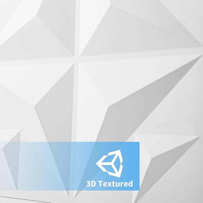 Art3d Decorative 3D Wall Panel, 32 Sq.FT PVC Interior Wall Decor for Living Room, Bedroom, Lobby, Office, Shopping Mall, White