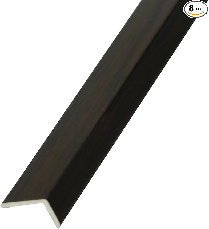 OUZUGIE 8-Pack 57 Inches, WPC Slat Wall Panel Trim,Corner Guard for Low Grille (Walnut)