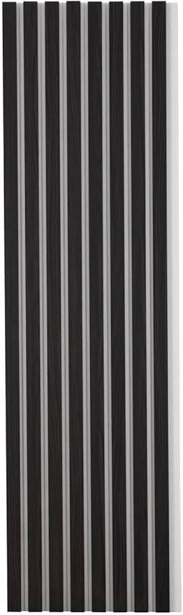 94" x 12.6" 3D Acoustic Slat Wood Wall Panels | Modern Sound-Dampening & Eco-Friendly Design (2-Piece Set) (Midnight Oak)