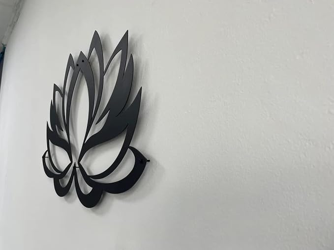 Metal Wall Art - Lotus Flower - Metal Wall Decor Home Office Decoration Yoga Studio Décor, (18" W x 12" H/46x31cm, Black)
