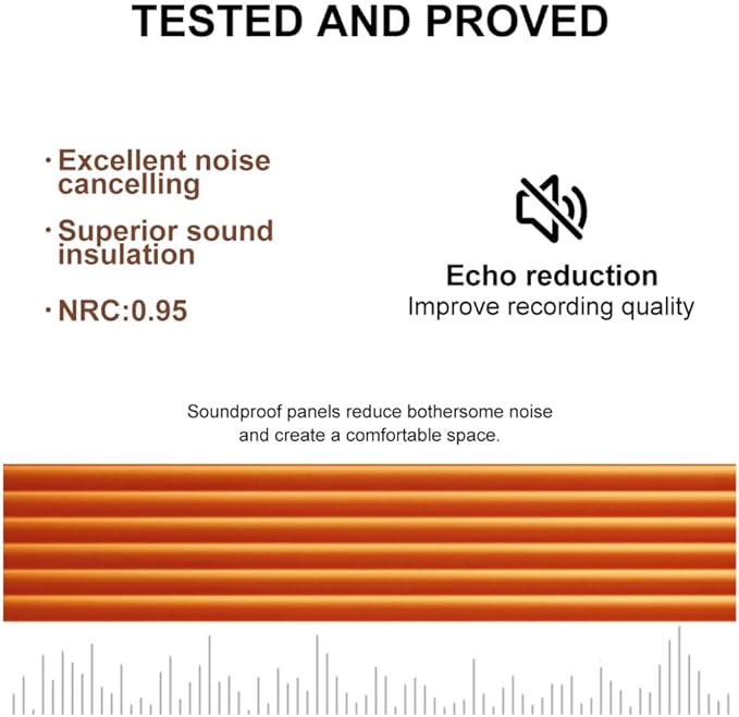 4PCS 3D Acoustic Slat Wall Panels Circle Design Fluted Textured Panel for Interior Wall Decor 118"x6" (Orange)