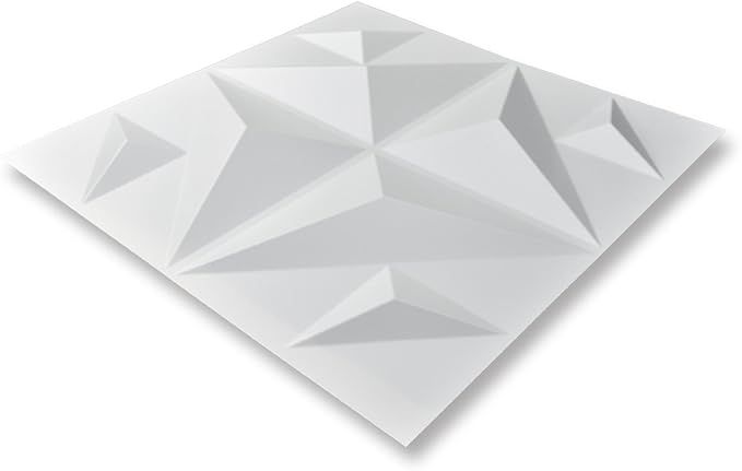 Art3d Decorative 3D Wall Panel, 32 Sq.FT PVC Interior Wall Decor for Living Room, Bedroom, Lobby, Office, Shopping Mall, White