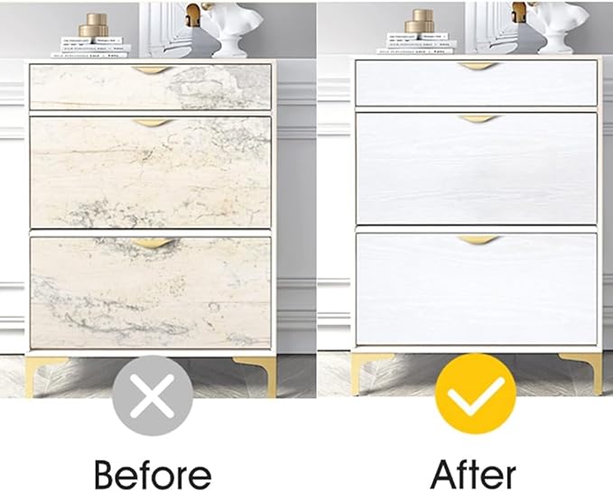 Arthome Peel and Stick Wallpaper - White Wood Contact Paper - White Wallpaper - Self-Adhesive, Removable and Waterproof for Cabinet, Countertop (17"x78.7")