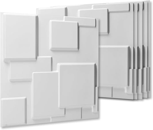 Art3d White PVC 3D Wall Panels - 32 Sq.FT of Stylish Wall Decor for Home & Commercial Spaces