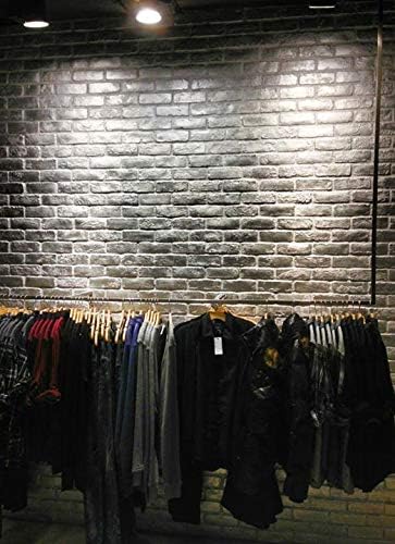 3D Wall Panels Faux Brick Panel for Interior and Exterior Wall Decoration Brick Cladding Pack of 4 Tiles (New London, Black)