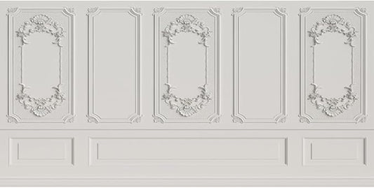 Leyiyi 20x10ft Vintage Room Inside Backdrop European Frame Modern House French Castle Cementery Wall Retro Style Photo Background Cowboy Kids Birthday Portrait Studio Prop Vinyl Wallpaper