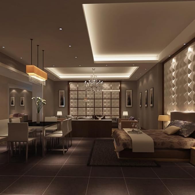 Art3d Decorative 3D Wall Panel, 32 Sq.FT PVC Interior Wall Decor for Living Room, Bedroom, Lobby, Office, Shopping Mall, White