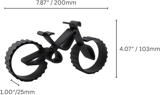 Bicycle & Cyclist Sculpture – Minimalist Decorative Accent for Cycling Enthusiasts & Modern Home Decor | Collectible Design (Mountain Bike Matte Black)